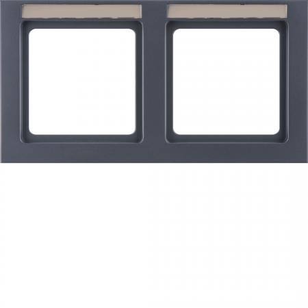 Berker 10226086 Rahmen 2fach mit BF waag Q.3 anthrazit