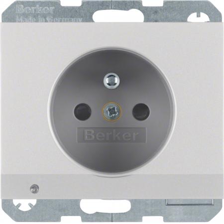 Berker 6765107003 Steckdose m SK-Stift LED erh. BS K.5 Alu