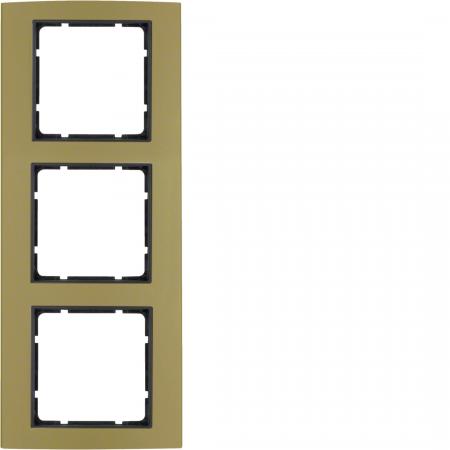 Berker 10133016 Rahmen 3fach B.3 gold/anthrazit