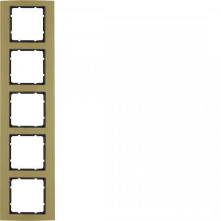 Berker 10153016 Rahmen 5fach B.3 Alu gold/anthrazit