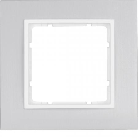Berker 10116914 Rahmen 1fach B.7 Alu/polarweiß