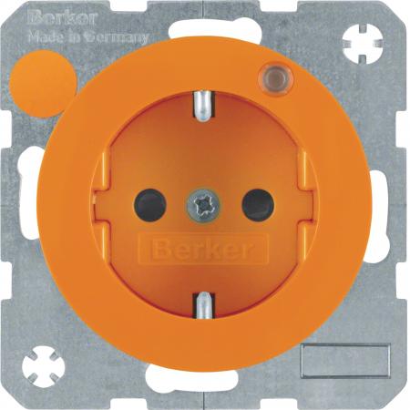 Berker 6765092007 Steckdose m SK-Stift LED R.1/R.3 ora