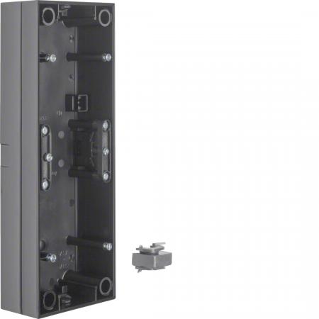 Berker 10438935 Aufputz-Gehäuse 3fach R.3 schwarz glänz