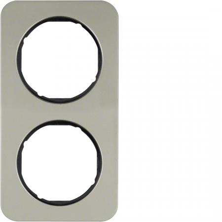 Berker 10122104 Rahmen 2fach R.1 E-Stahl schw