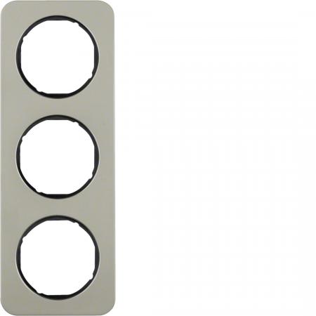 Berker 10132104 Rahmen 3fach R.1 E-Stahl schw