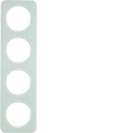 Berker 10142109 Rahmen 4fach R.1 Glas polarweiß