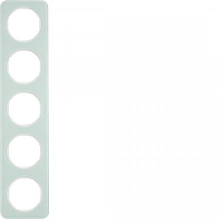 Berker 10152109 Rahmen 5fach R.1 Glas polarweiß