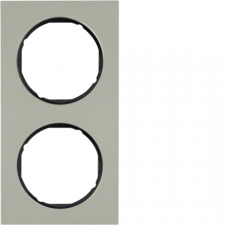 Berker 10122204 Rahmen 2fach R3 E-Stahl Hard Edge schw