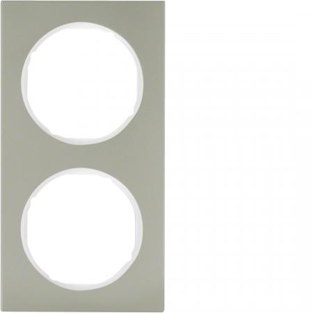 Berker 10122214 Rahmen 2fach R3 E-Stahl pw