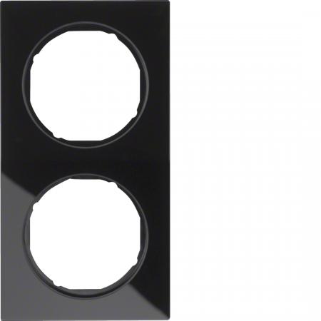 Berker 10122216 Rahmen 2fach R3 Glas schw