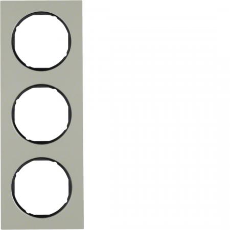 Berker 10132204 Rahmen 3fach R3 E-Stahl Hard Edge schw