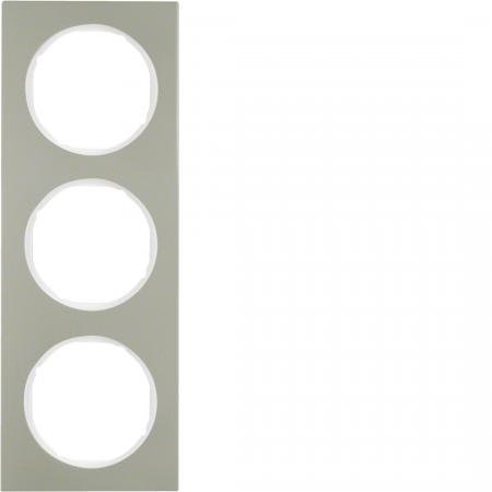 Berker 10132214 Rahmen 3fach R3 E-Stahl pw