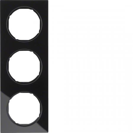 Berker 10132216 Rahmen 3fach R3 Glas schw