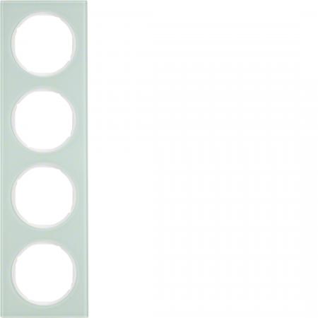 Berker 10142209 Rahmen 4fach R.3 Glas polarweiß