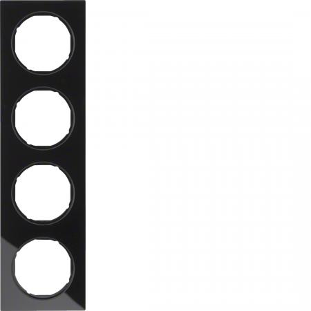 Berker 10142216 Rahmen 4fach R.3 Glas schwarz