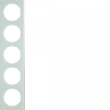 Berker 10152209 Rahmen 5fach R.3 Glas polarweiß