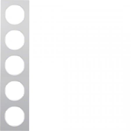 Berker 10152274 Rahmen 5fach R.3 Alu/polarweiß