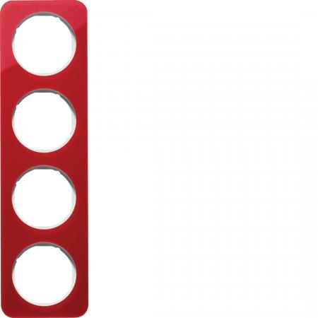 Berker 10142349 Rahmen 4fach R.1 Acryl rot Transl. pw