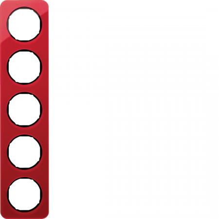 Berker 10152344 Rahmen 5fach R.1 Acryl rot transp. sw