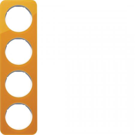 Berker 10142339 Rahmen 4fach R.1 Acryl orange Transl. pw