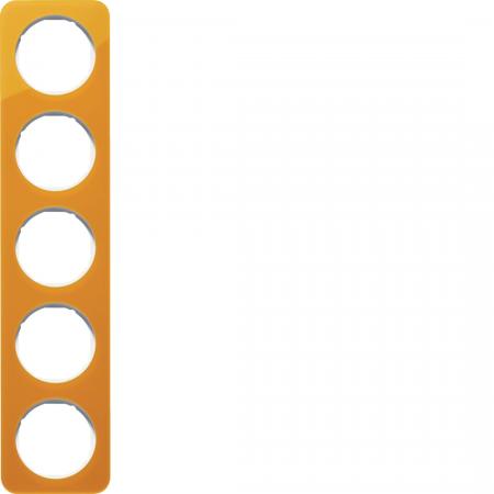 Berker 10152339 Rahmen 5fach R.1 Acryl orange transp. pw