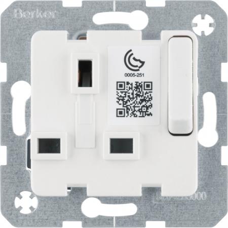 Berker 53420219 Steckdose British St.13A erh BS absch pw