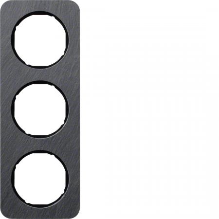 Berker 10132384 Rahmen 3fach R.1 Schiefer schw