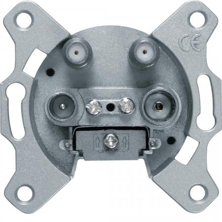 Berker 459410 Antennen-Steckdose 4Loch 2SAT,TV,FM Ezd