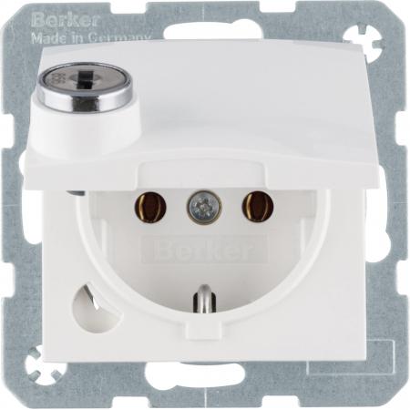 Berker 47638989 Steckd. SCHUKO STKL KD SLß S.1/B.x pw gl