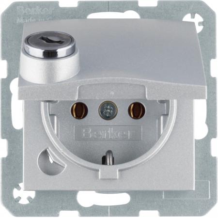 Berker 47631404 Steckd. SCHUKO m STKL KD SLß S.1/B.x alu