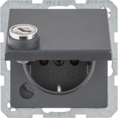 Berker 47636086 Steckdose SCHUKO m STKL KD SLß Q.1 anth