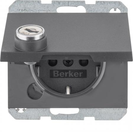 Berker 47637006 Steckdose SCHUKO m STKL KD SLß K.1 anth