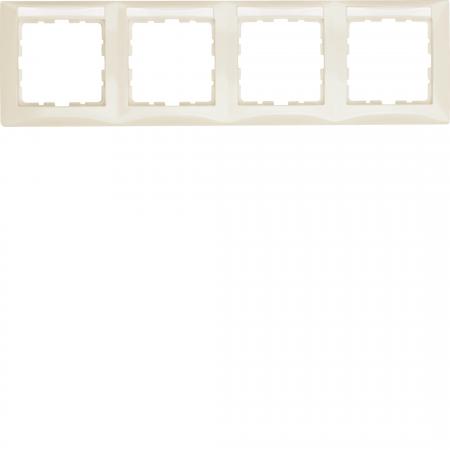 Berker 10248912 Rahmen 4fach m BF waager S1 weiß gl