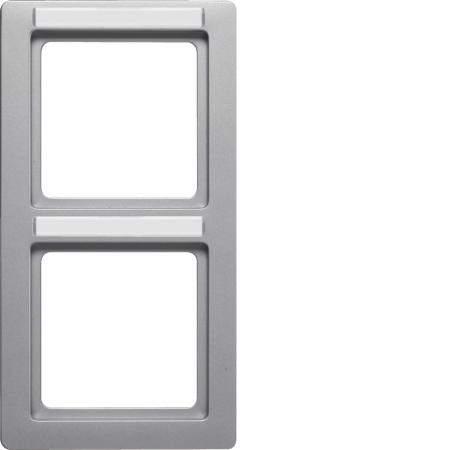 Berker 10126014 Rahmen 2fach mit Bsf Q1 Alu Lack