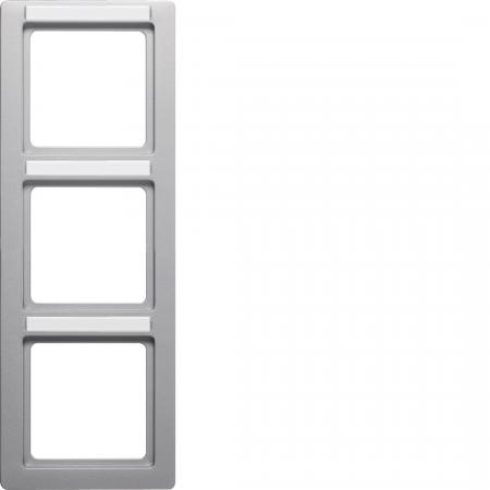 Berker 10136014 Rahmen 3fach mit Beschrift. Q1 Alu Lack