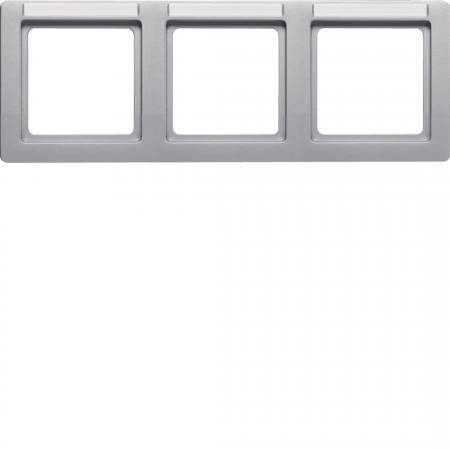 Berker 10236014 Rahmen 3fach waag mit BF Q1 Alu Lack