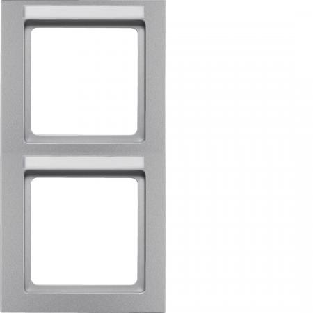 Berker 10526094 Rahmen 2fach senk mit BF Q3 Alu Lack
