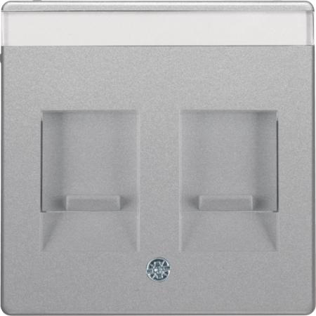 Berker 11816084 Zentralstück m Staubs u BF Q.x alu samt
