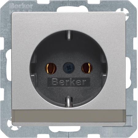 Berker 47506084 Steckdose SCHUKO m BF Q.x alu samt