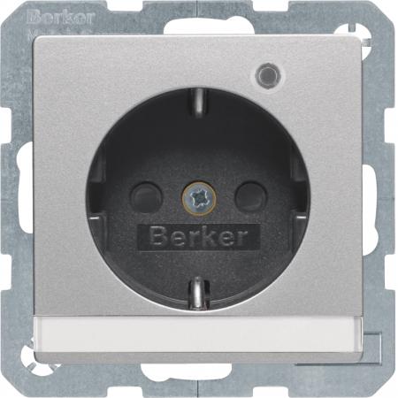 Berker 41106084 Steckdose SCHUKO LED BSF erh BS Q.x alu