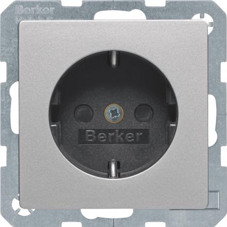 Berker 41236084 Steckdose SCHUKO erh.BS SLKl Q.x alu