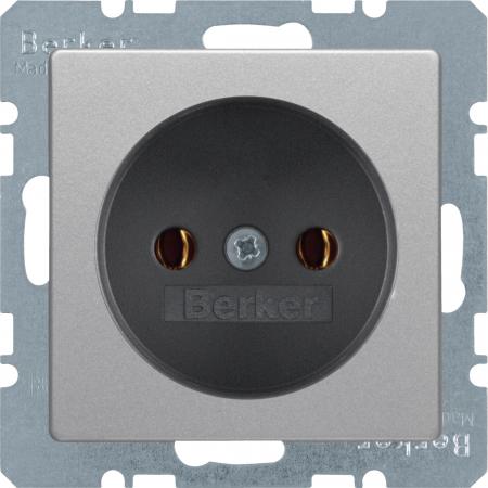 Berker 6167036084 Steckdose ohne SK Q.x alu samt lack