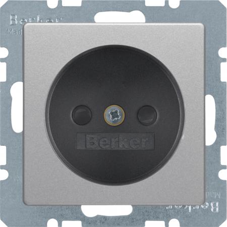 Berker 6167336084 Steckdose ohne SK m erh. BS Q.x alu samt