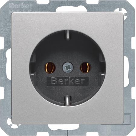 Berker 41436084 Steckdose SCHUKO mit SLk Q.x alu sam