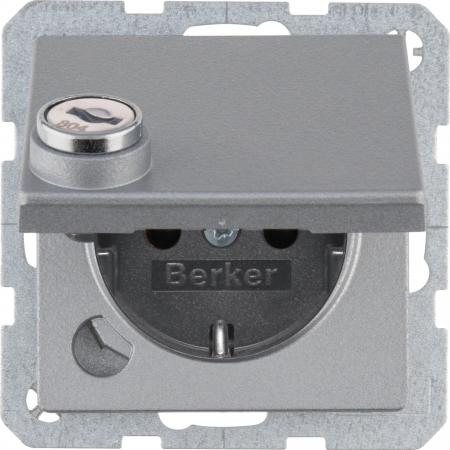 Berker 47636084 Steckdose SCHUKO m STKL KD SLß Q.1 alu