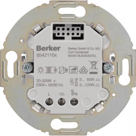 Berker 85421101 Uni. Tastdim. 1f. (R,L, C,LED) Trg. Rd.