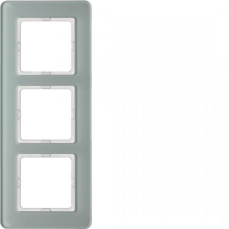 Berker 10136079 Rahmen 3fach Q.7 Glas pw