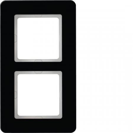 Berker 10126076 Rahmen 2fach Q.7 Glas schw