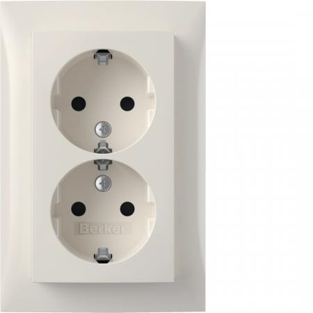 Berker 47598989 D-Steckdose SCHUKO ADP erh.BS S.1 pw gl