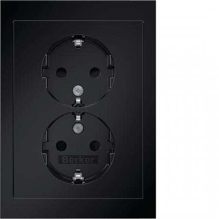 Berker 47592245 D-Steckdose SCHUKO ADP erh.BS S.3 schw g